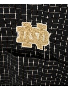 Notre Dame Irish Long Sleeve Button-Down Shirt Blue/White Plaid - Men’s L Large